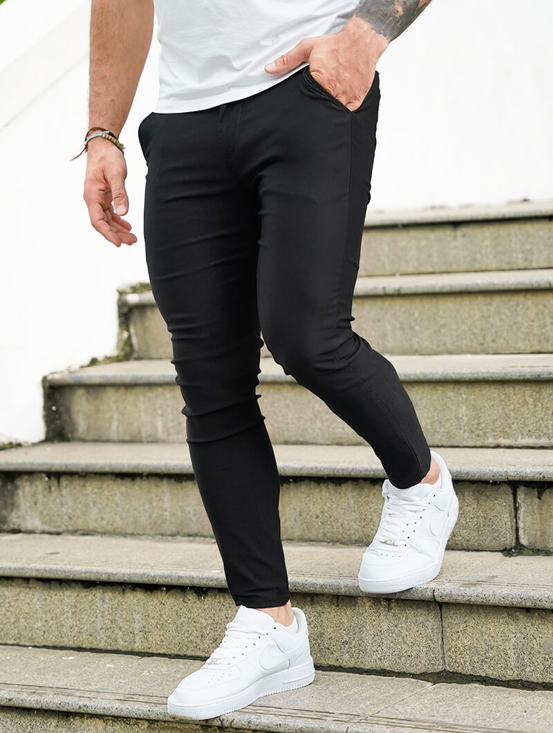 Lorenzo | Pantalones Elásticos Negro