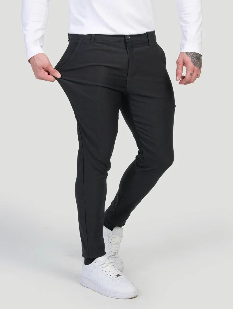Lorenzo | Pantalones Elásticos Negro