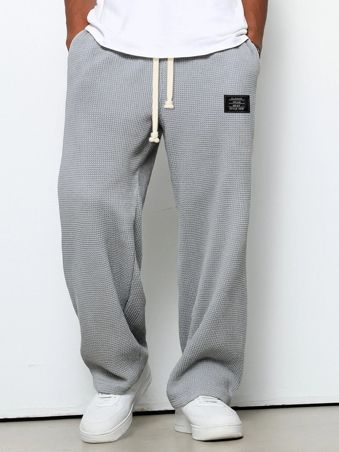 Lorenzo Pantalon Ancho Panal de Abeja - Gris