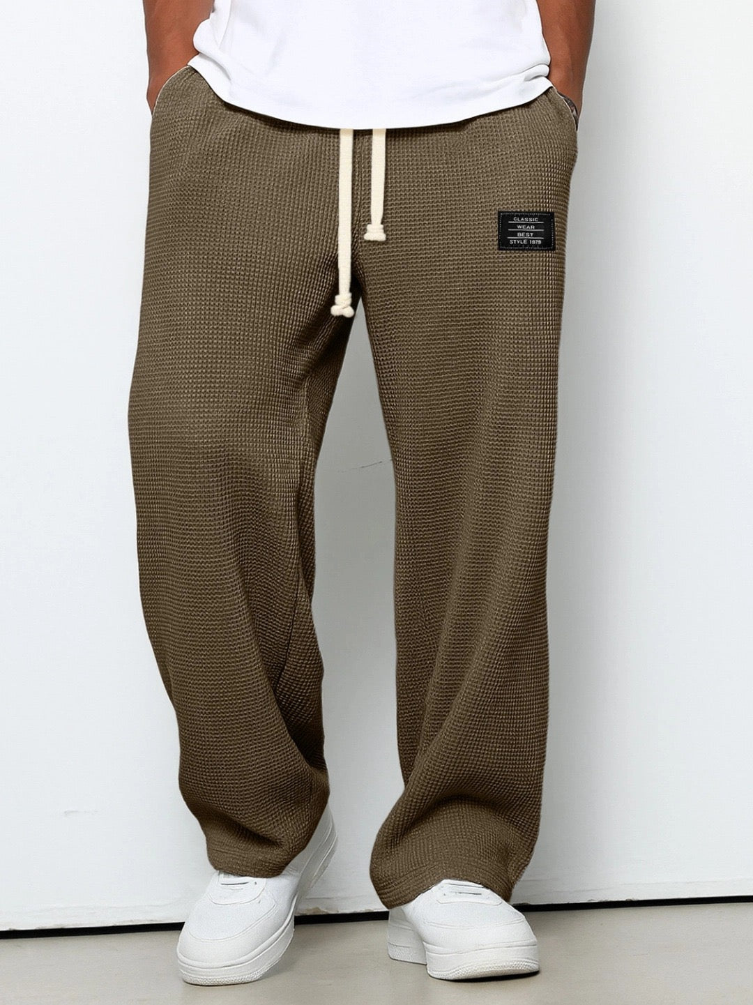 Lorenzo Pantalon Ancho Panal de Abeja - Marron Oscuro