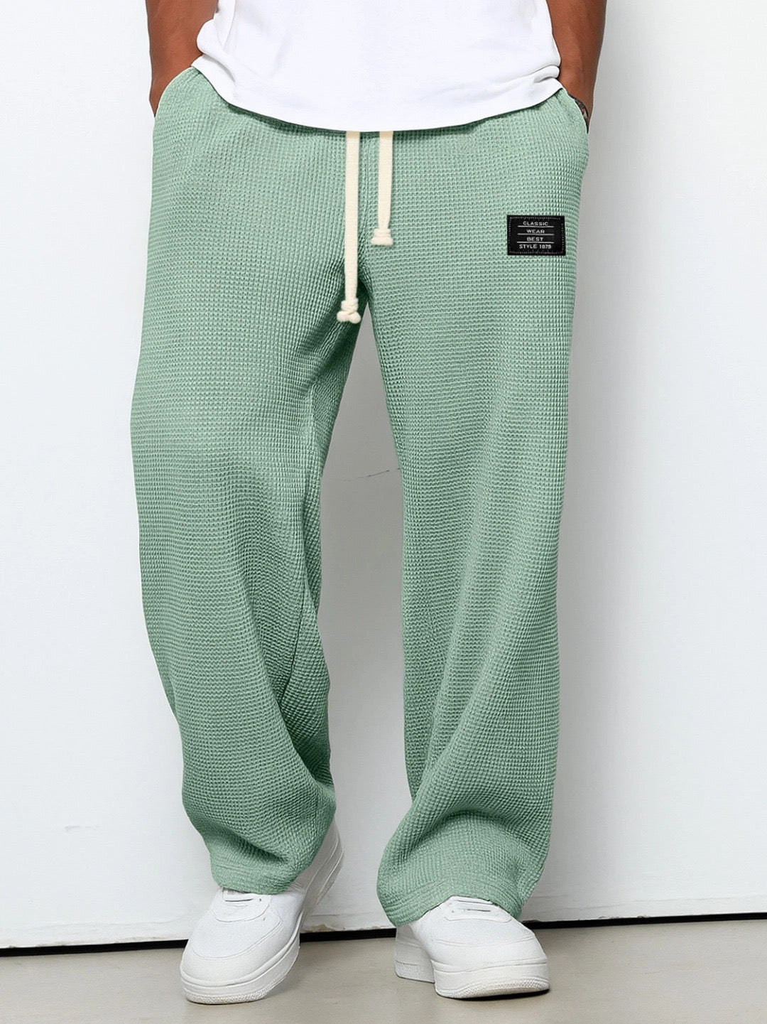 Lorenzo Pantalon Ancho Panal de Abeja - Verde