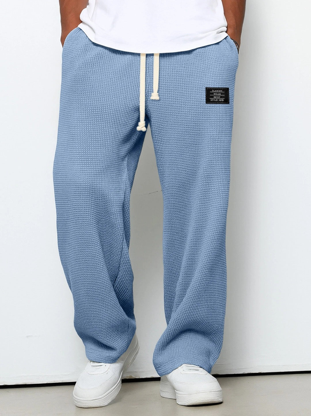 Lorenzo Pantalon Ancho Panal de Abeja - Azul Cielo