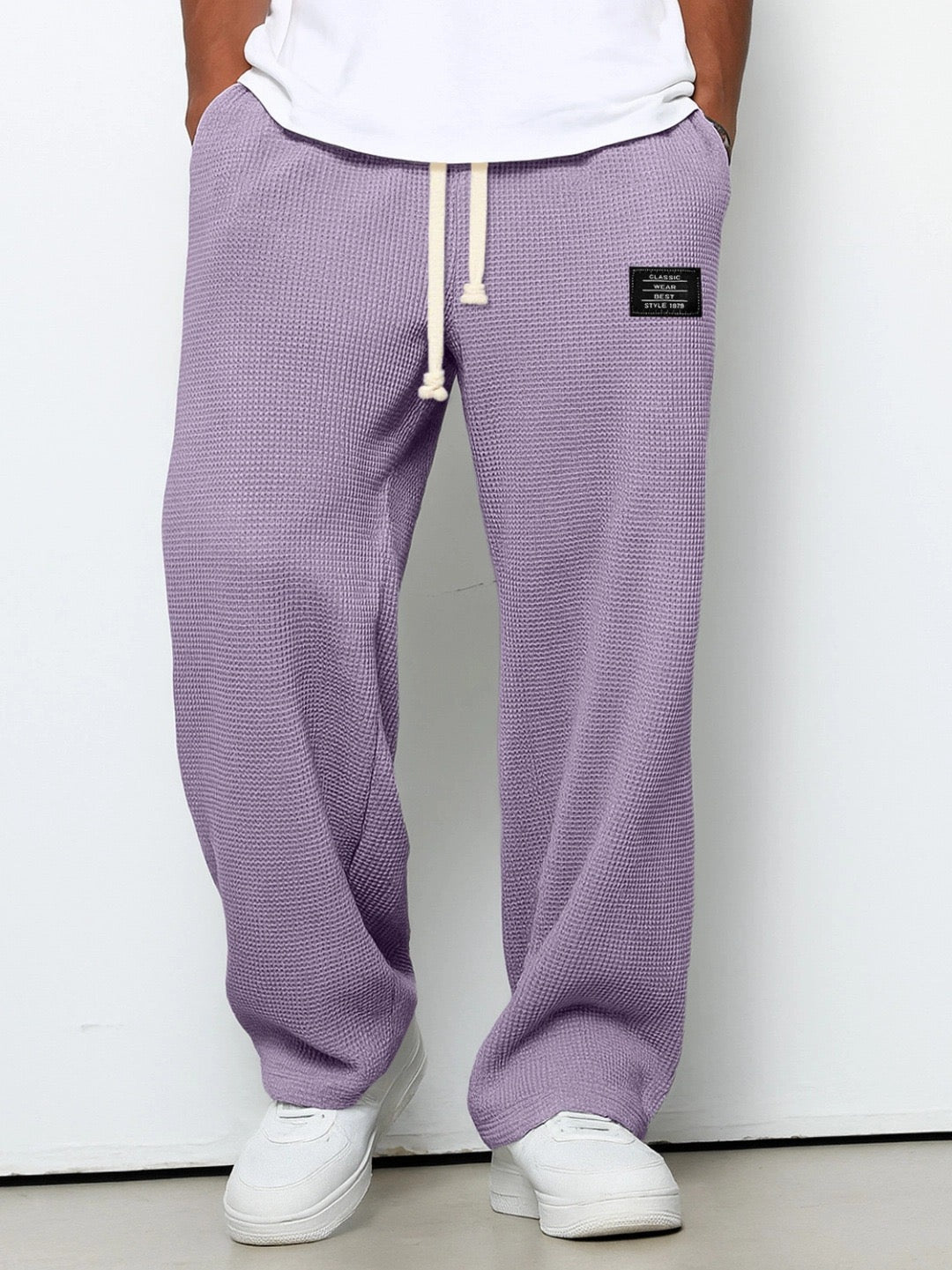 Lorenzo Pantalon Ancho Panal de Abeja - Morado