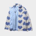 Dianne | Chaqueta reversible con estampado de corazones y diseño cómodo