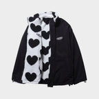 Dianne | Chaqueta reversible con estampado de corazones y diseño cómodo