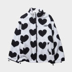 Dianne | Chaqueta reversible con estampado de corazones y diseño cómodo