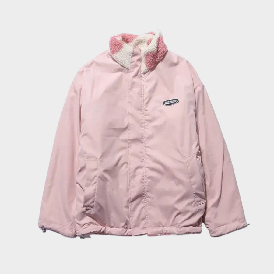 Dianne | Chaqueta reversible con estampado de corazones y diseño cómodo