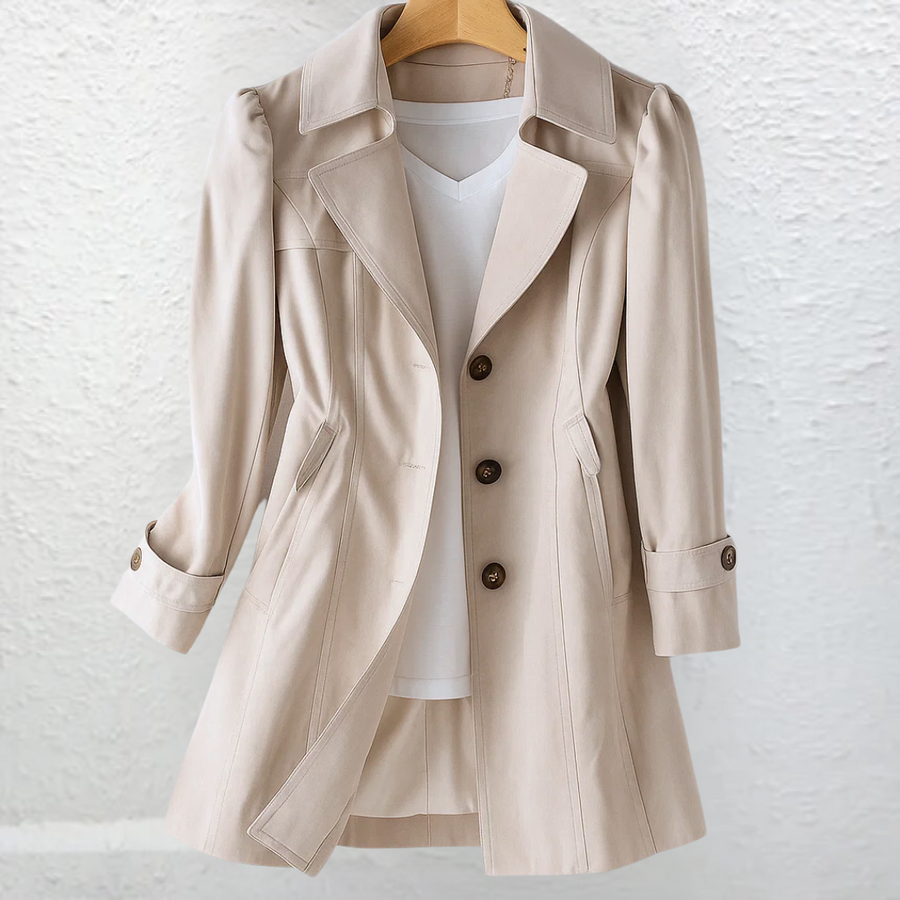 Inés | Abrigo Vintage Elegante con Botones