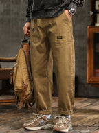 Pantalones utilitarios casuales de inspiración vintage para hombre