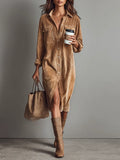 Elena - Vestido Midi de Pana Suelto