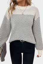 Rachael | Jersey de Cuello Redondo en Bloques de Color