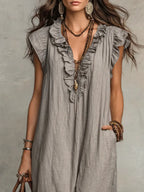 Camelia Vestido Maxi Bohemio con Escote en V